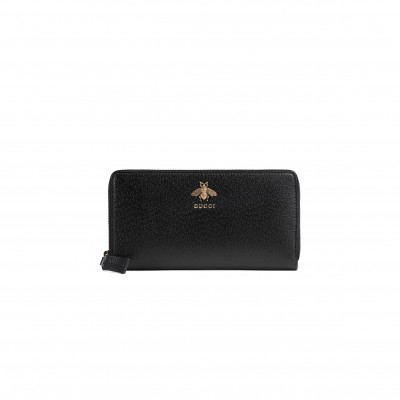 GUCCI ANIMALIER LEATHER ZIP AROUND WALLET 523667 (19*10.5*2.5cm)